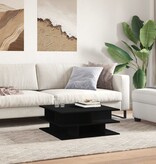 VidaXL Salontafel 70x70x29 cm bewerkt hout zwart