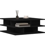 VidaXL Salontafel 70x70x29 cm bewerkt hout zwart