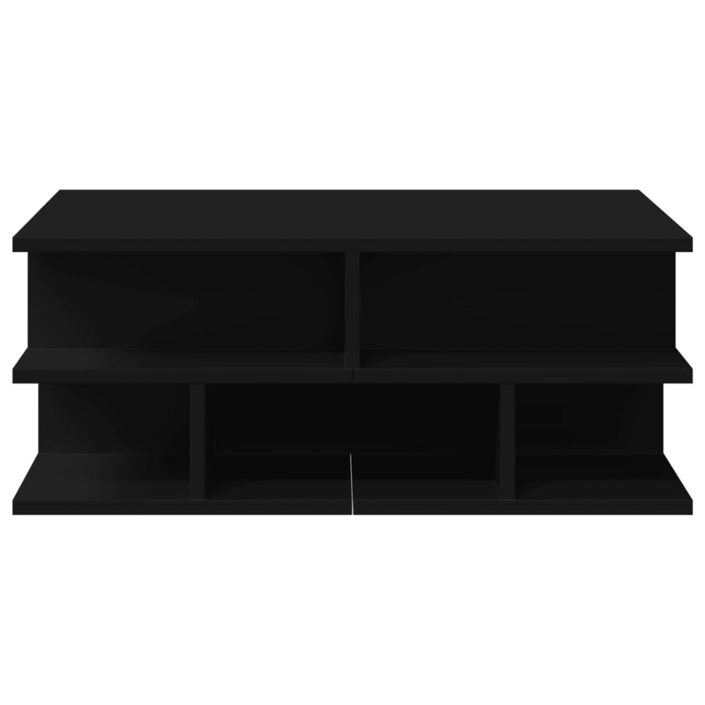 VidaXL Salontafel 70x70x29 cm bewerkt hout zwart