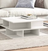 VidaXL Salontafel 70x70x29 cm bewerkt hout wit