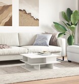 VidaXL Salontafel 70x70x29 cm bewerkt hout wit