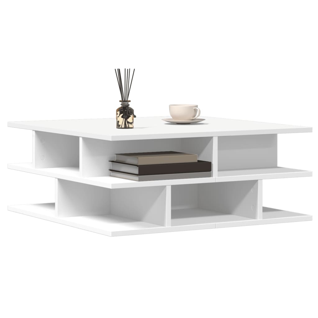 VidaXL Salontafel 70x70x29 cm bewerkt hout wit
