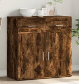 VidaXL Dressoir 79x38x80 cm bewerkt hout gerookt eikenkleurig
