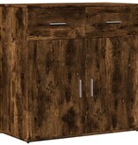 VidaXL Dressoir 79x38x80 cm bewerkt hout gerookt eikenkleurig