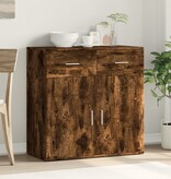 VidaXL Dressoir 79x38x80 cm bewerkt hout gerookt eikenkleurig