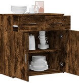 VidaXL Dressoir 79x38x80 cm bewerkt hout gerookt eikenkleurig