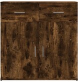 VidaXL Dressoir 79x38x80 cm bewerkt hout gerookt eikenkleurig