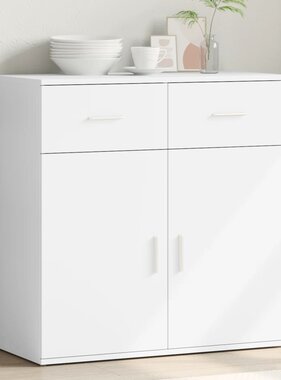 VidaXL Dressoir 79x38x80 cm bewerkt hout wit