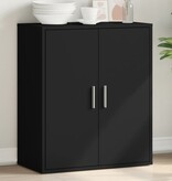 VidaXL Dressoir 79x38x80 cm bewerkt hout zwart