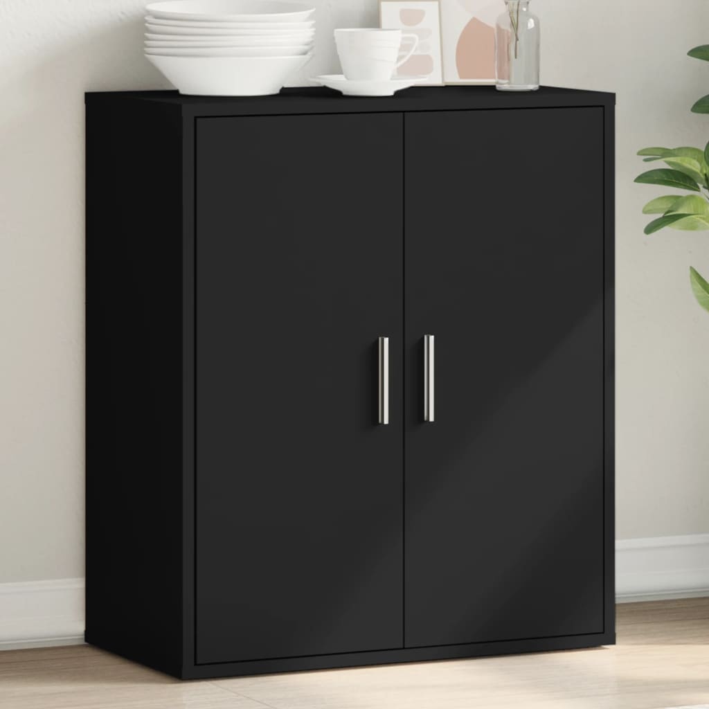 VidaXL Dressoir 79x38x80 cm bewerkt hout zwart