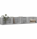 VidaXL Wandkasten 2 st 99x18x16,5 cm bewerkt hout grijs sonoma eiken
