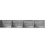 VidaXL Wandkasten 2 st 99x18x16,5 cm bewerkt hout grijs sonoma eiken