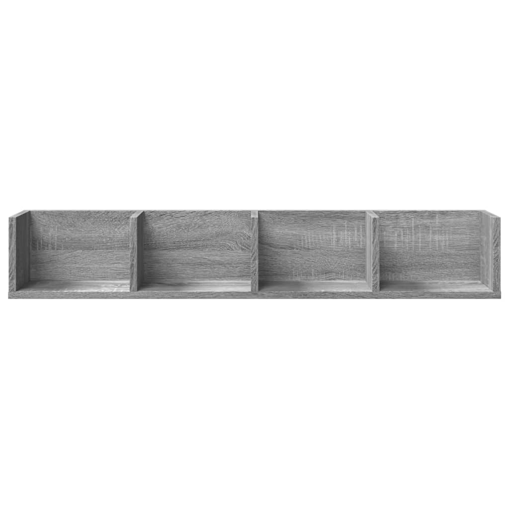 VidaXL Wandkasten 2 st 99x18x16,5 cm bewerkt hout grijs sonoma eiken