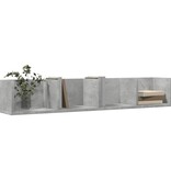 VidaXL Wandkasten 2 st 99x18x16,5 cm bewerkt hout betongrijs