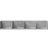 VidaXL Wandkasten 2 st 99x18x16,5 cm bewerkt hout betongrijs