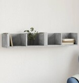 VidaXL Wandkast 99x18x16,5 cm bewerkt hout betongrijs