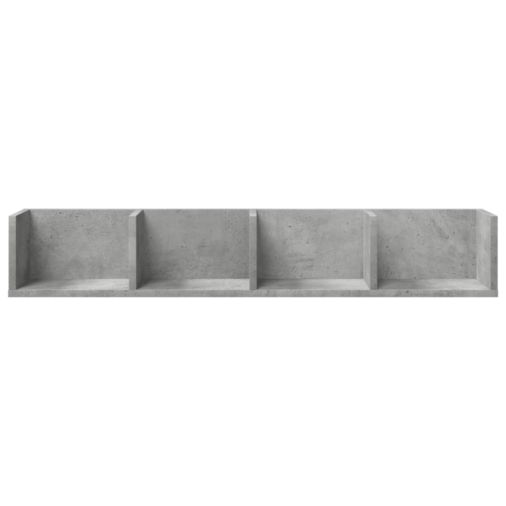 VidaXL Wandkast 99x18x16,5 cm bewerkt hout betongrijs
