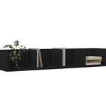 VidaXL Wandkasten 2 st 99x18x16,5 cm bewerkt hout zwart