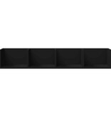VidaXL Wandkasten 2 st 99x18x16,5 cm bewerkt hout zwart