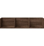 VidaXL Wandkasten 2 st 75x18x16,5 cm bewerkt hout bruin eikenkleur