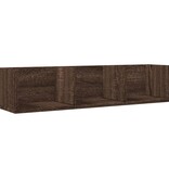 VidaXL Wandkast 75x18x16,5 cm bewerkt hout bruin eikenkleur