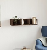 VidaXL Wandkast 75x18x16,5 cm bewerkt hout bruin eikenkleur
