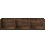 VidaXL Wandkast 75x18x16,5 cm bewerkt hout bruin eikenkleur