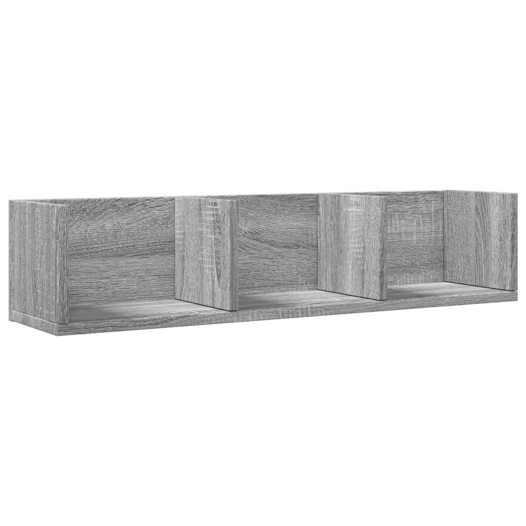 VidaXL Wandkast 75x18x16,5 cm bewerkt hout grijs sonoma eikenkleurig