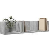 VidaXL Wandkasten 2 st 75x18x16,5 cm bewerkt hout betongrijs