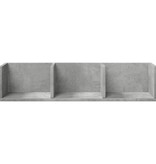 VidaXL Wandkasten 2 st 75x18x16,5 cm bewerkt hout betongrijs