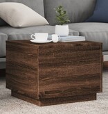 VidaXL Salontafel met LED-verlichting 50x50x40 cm bruin eikenkleur