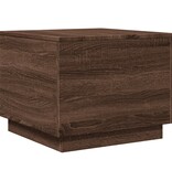 VidaXL Salontafel met LED-verlichting 50x50x40 cm bruin eikenkleur