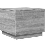 VidaXL Salontafel met LED-verlichting 50x50x40 cm grijs sonoma eiken