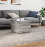 VidaXL Salontafel met LED-verlichting 50x50x40 cm grijs sonoma eiken