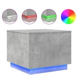VidaXL Salontafel met LED-verlichting 50x50x40 cm betongrijs