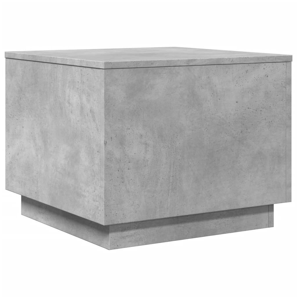 VidaXL Salontafel met LED-verlichting 50x50x40 cm betongrijs