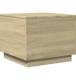 VidaXL Salontafel met LED-verlichting 50x50x40 cm sonoma eiken