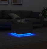VidaXL Salontafel met LED-verlichting 50x50x40 cm sonoma eiken