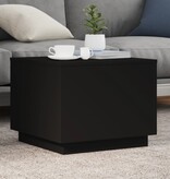 VidaXL Salontafel met LED-verlichting 50x50x40 cm zwart