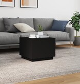 VidaXL Salontafel met LED-verlichting 50x50x40 cm zwart