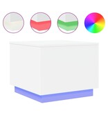 VidaXL Salontafel met LED-verlichting 50x50x40 cm wit