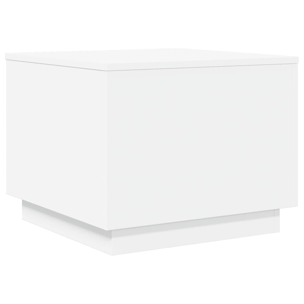 VidaXL Salontafel met LED-verlichting 50x50x40 cm wit