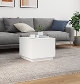 VidaXL Salontafel met LED-verlichting 50x50x40 cm wit