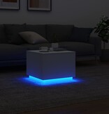 VidaXL Salontafel met LED-verlichting 50x50x40 cm wit