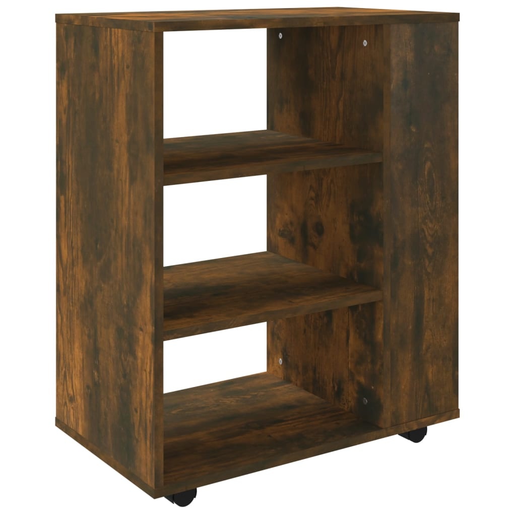 VidaXL Kast verrijdbaar 60x35x75 cm bewerkt hout gerookt eikenkleurig