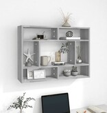 VidaXL Wandschap 75x16x55 cm bewerkt hout grijs sonoma eikenkleurig
