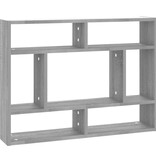 VidaXL Wandschap 75x16x55 cm bewerkt hout grijs sonoma eikenkleurig