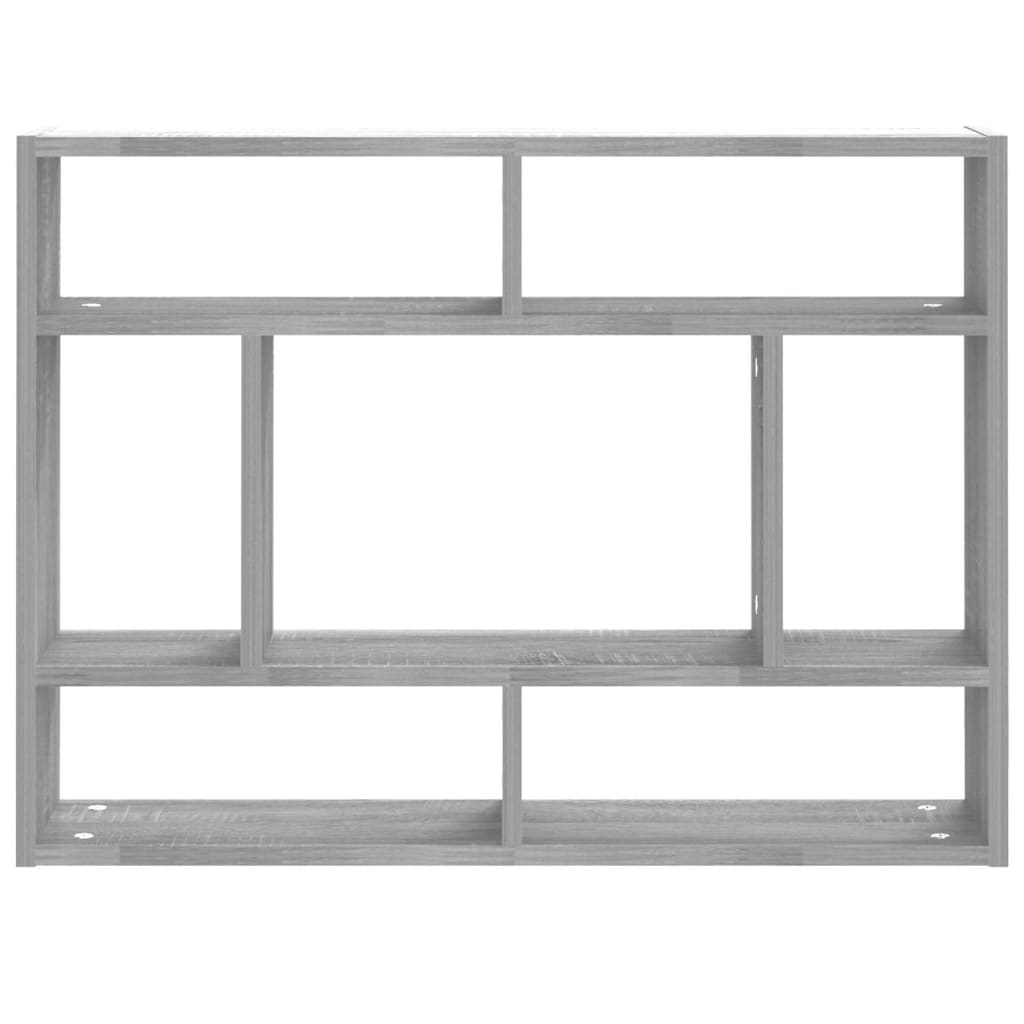 VidaXL Wandschap 75x16x55 cm bewerkt hout grijs sonoma eikenkleurig