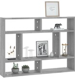 VidaXL Wandschap 75x16x55 cm bewerkt hout grijs sonoma eikenkleurig