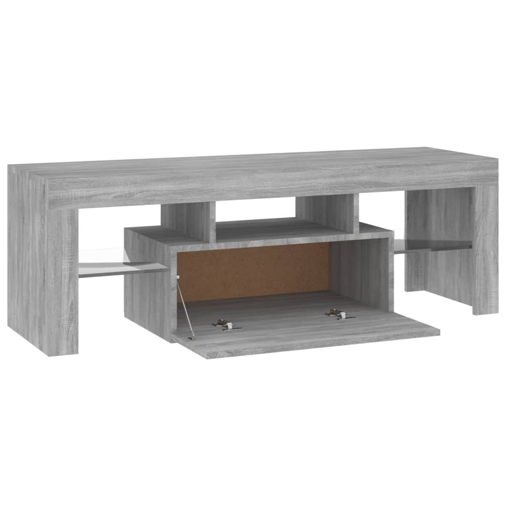 VidaXL Tv-meubel met LED-verlichting 120x35x40 cm grijs sonoma eiken